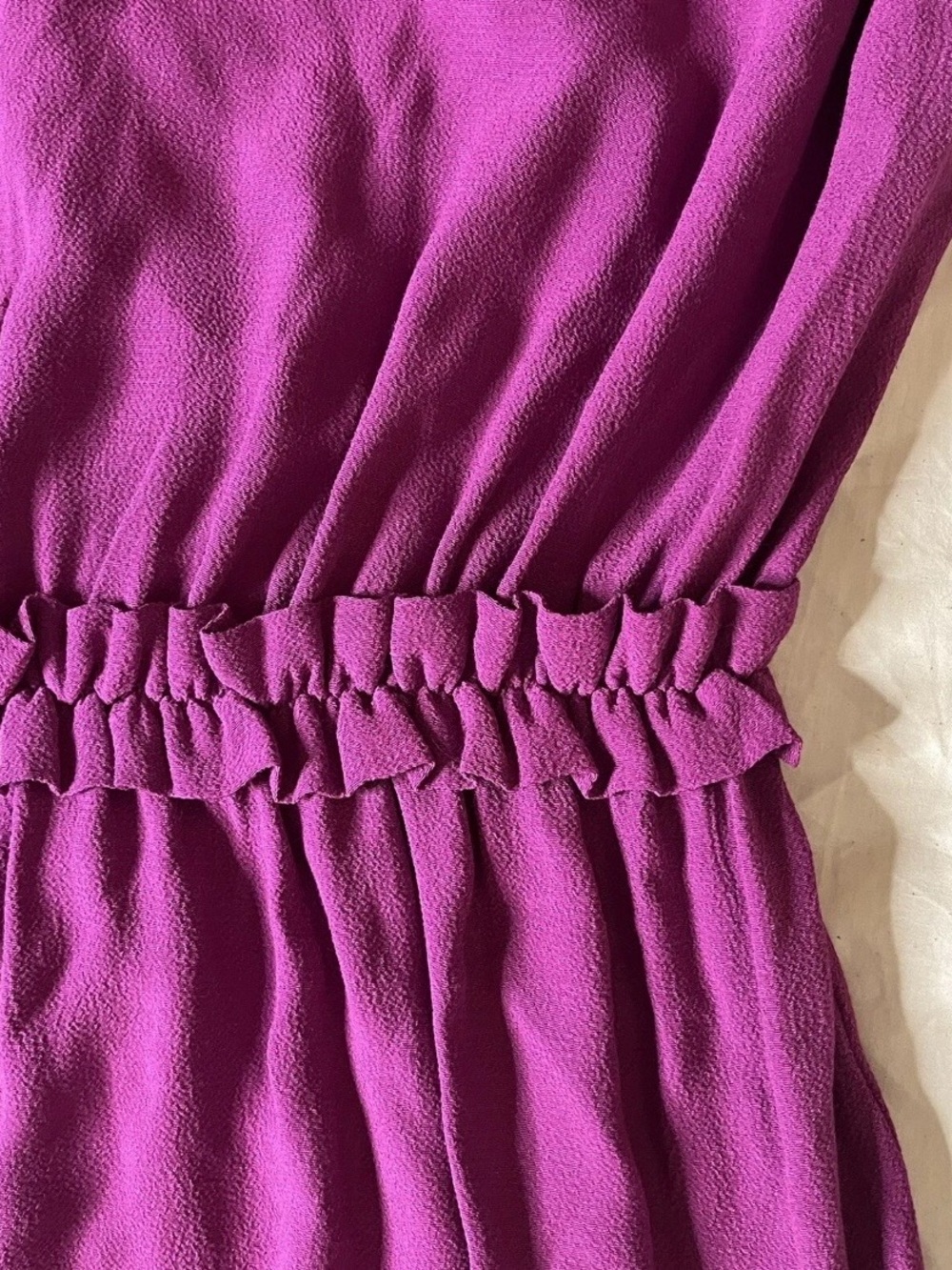Kate Spade Katie Magenta Purple Crepe 100% Viscose Midi Tie Back Dress - Picture 4 of 4